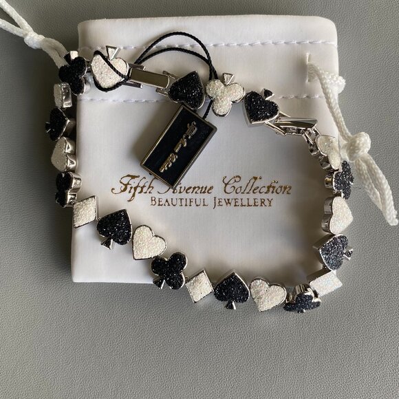 FAC Playing Cards Poker Sparkly Bracelet NWT - Picture 2 of 7